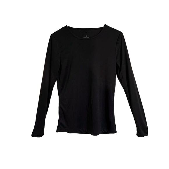 Cuddl Duds Women's Black Long Sleeve Crewneck Shirt Size S - Picture 1 of 5